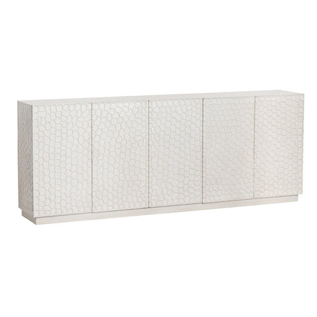 Malibu White Five-Door Sideboard - Ornate Home