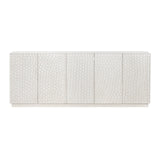Malibu White Five-Door Sideboard - Ornate Home