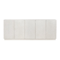 Malibu White Five-Door Sideboard - Ornate Home