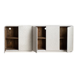 Malibu White Five-Door Sideboard - Ornate Home