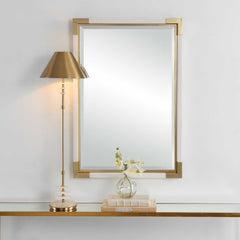 Malik White/Gold Mirror - Ornate Home