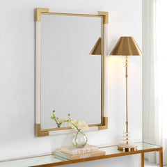 Malik White/Gold Mirror - Ornate Home