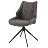 Malika Brown Swivel Side Chair (Set of 2) - Ornate Home