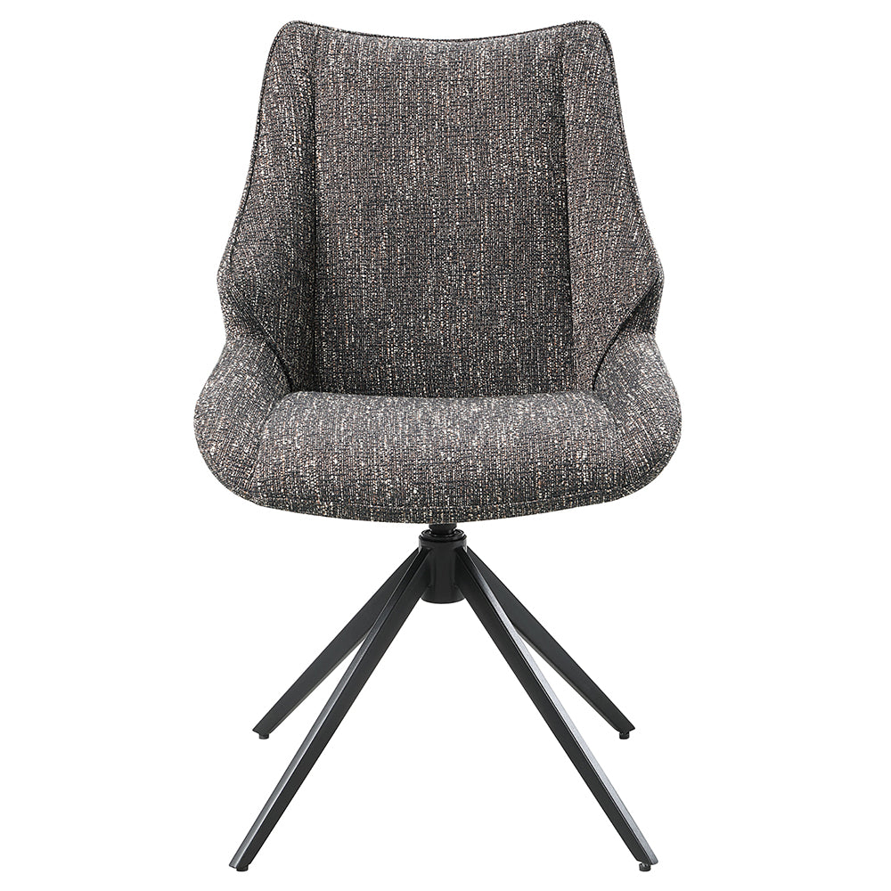 Malika Brown Swivel Side Chair (Set of 2) - Ornate Home