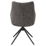 Malika Brown Swivel Side Chair (Set of 2) - Ornate Home