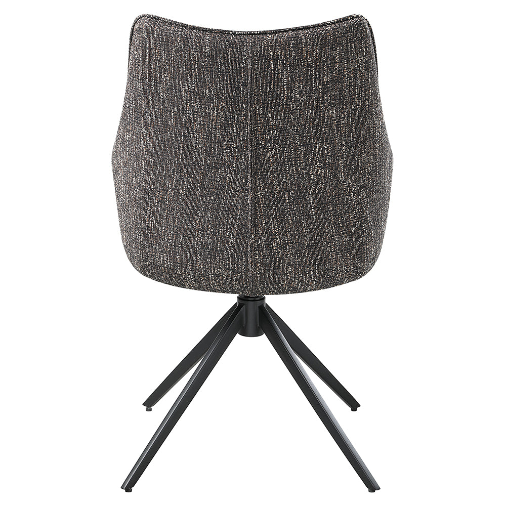 Malika Brown Swivel Side Chair (Set of 2) - Ornate Home