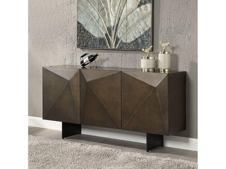 Malika Ceramic Top/Copper Cross Brushed Server - Ornate Home