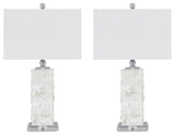 Malise White Table Lamp (Set of 2) (Online Special Price) - Ornate Home