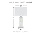 Malise White Table Lamp (Set of 2) (Online Special Price) - Ornate Home