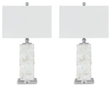 Malise White Table Lamp (Set of 2) - Ornate Home