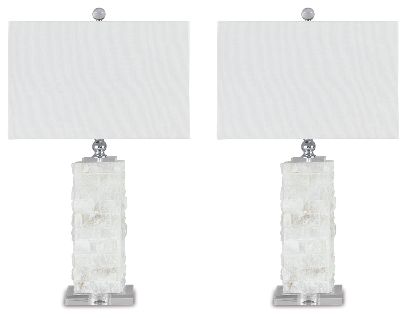 Malise White Table Lamp (Set of 2) - Ornate Home