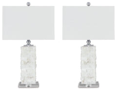Malise White Table Lamp (Set of 2) - Ornate Home