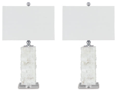 Malise White Table Lamp (Set of 2) - Ornate Home
