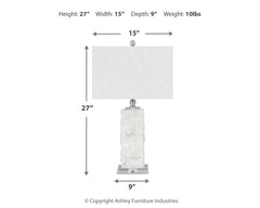 Malise White Table Lamp (Set of 2) - Ornate Home