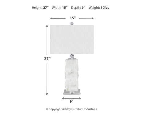 Malise White Table Lamp (Set of 2) - Ornate Home