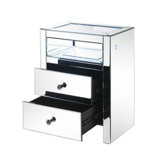 Malish Mirrored Accent Table (LED) - Ornate Home