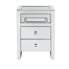 Malish Mirrored Accent Table (LED) - Ornate Home