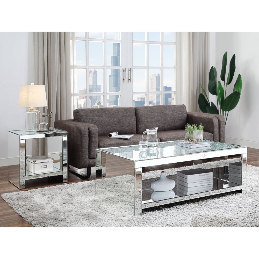 Malish Mirrored Coffee Table - Ornate Home