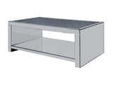 Malish Mirrored Coffee Table - Ornate Home