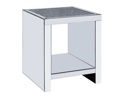 Malish Mirrored End Table - Ornate Home