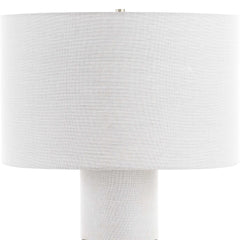 Maliyah Gray/White Linen Table Lamp - Ornate Home