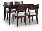 Mallenette Merlot Dining Room Table Set (Set of 5) (Online Special Price) - Ornate Home