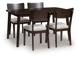 Mallenette Merlot Dining Room Table Set (Set of 5) - Ornate Home