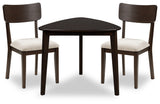 Mallenette Merlot Dining Table and 2 Chairs - Ornate Home