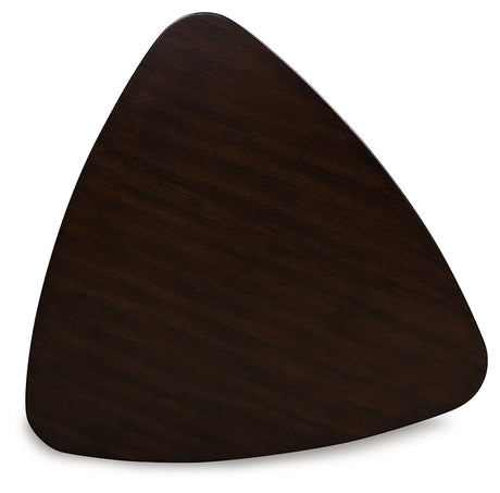 Mallenette Merlot Triangle Dining Room Table - Ornate Home