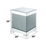 Mallika End Table in Mirrored/Crystals 87912 - Ornate Home