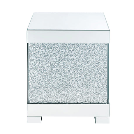 Mallika End Table in Mirrored/Crystals 87912 - Ornate Home