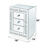 Mallika Mirrored & Faux Crystals Accent Table - Ornate Home