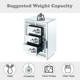 Mallika Mirrored & Faux Crystals Accent Table - Ornate Home