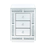 Mallika Mirrored & Faux Crystals Accent Table - Ornate Home