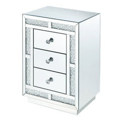 Mallika Mirrored & Faux Crystals Accent Table - Ornate Home