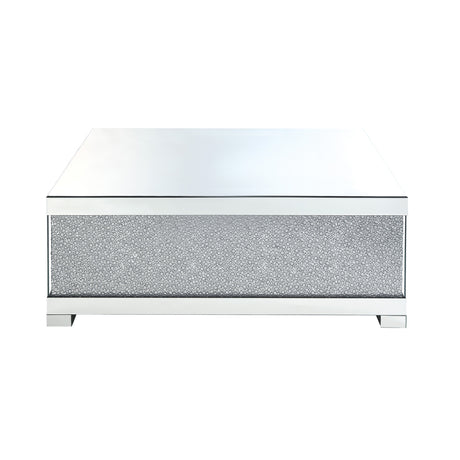 Mallika Mirrored & Faux Crystals Coffee Table - Ornate Home