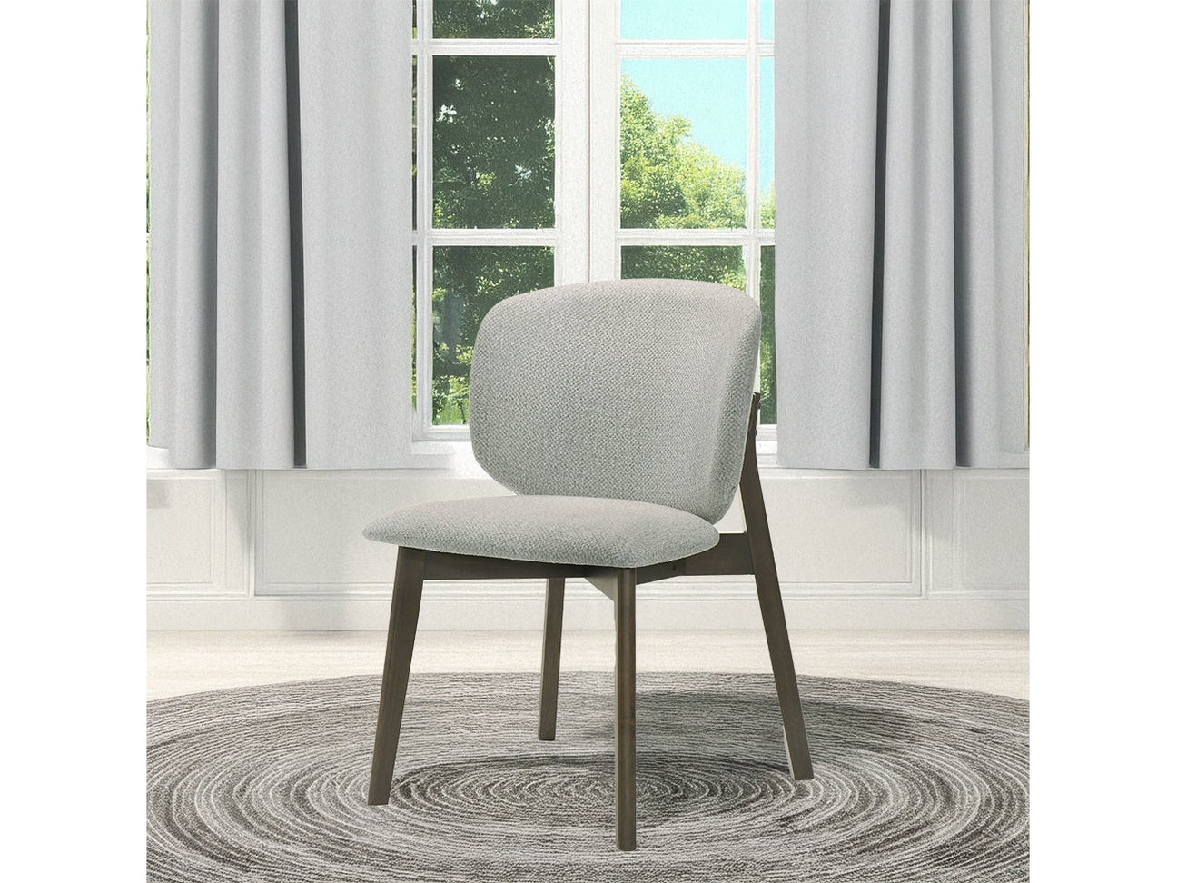 Mallin Gray/Walnut Side Chair (Set of 2) - Ornate Home