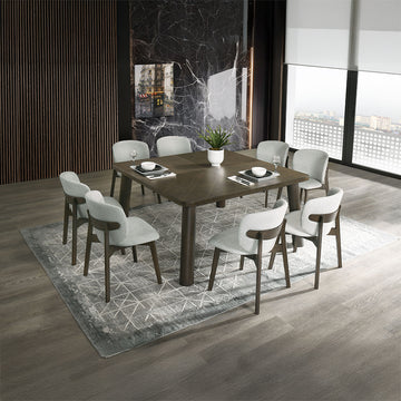 Mallin Walnut Dining Table - Ornate Home