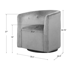 Mallorie Blue Swivel Chair - Ornate Home