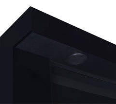 Mallory Black High Gloss TV Stand Fireplace Console Bluetooth Speaker - Ornate Home