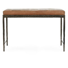 Malo Chestnut Brown Leather  Bench - Ornate Home
