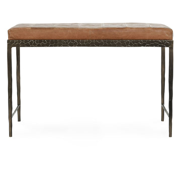 Malo Chestnut Brown Leather  Bench - Ornate Home