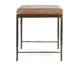 Malo Chestnut Brown Leather  Bench - Ornate Home