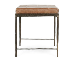 Malo Chestnut Brown Leather  Bench - Ornate Home