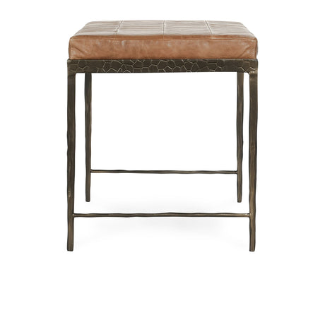 Malo Chestnut Brown Leather  Bench - Ornate Home