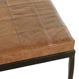 Malo Chestnut Brown Leather  Bench - Ornate Home
