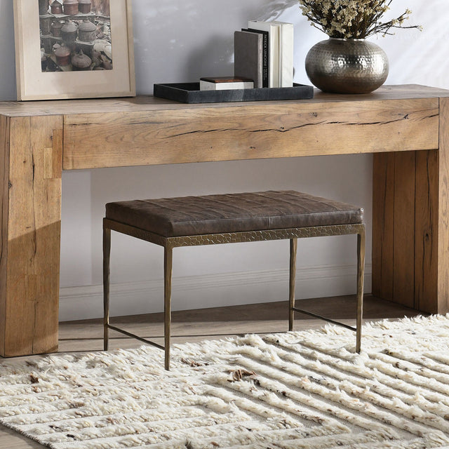 Malo Cocoa Brown Accent Bench - Ornate Home