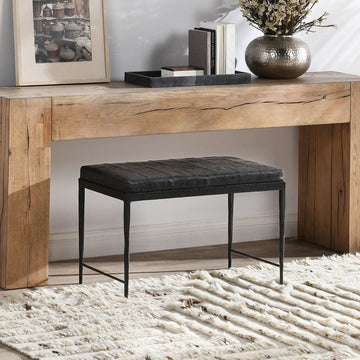 Malo Onyx Black Accent Bench - Ornate Home