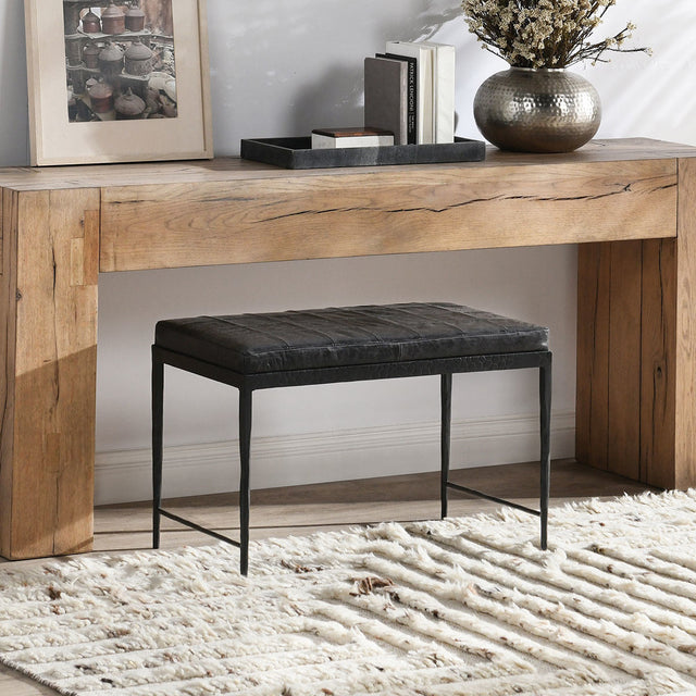 Malo Onyx Black Accent Bench - Ornate Home