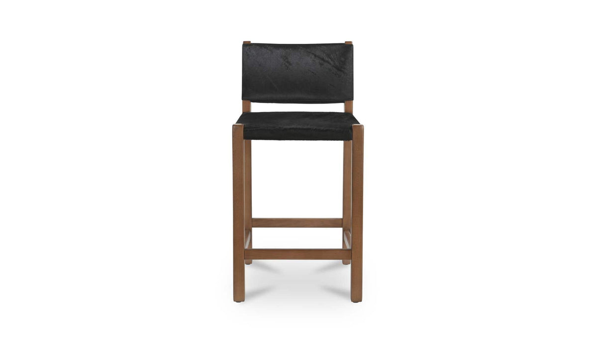 Malone Black Hair On Hide Counter Stool - Ornate Home